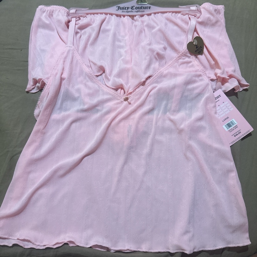 Juicy Couture Women's Pink Satin Chemise Slip
